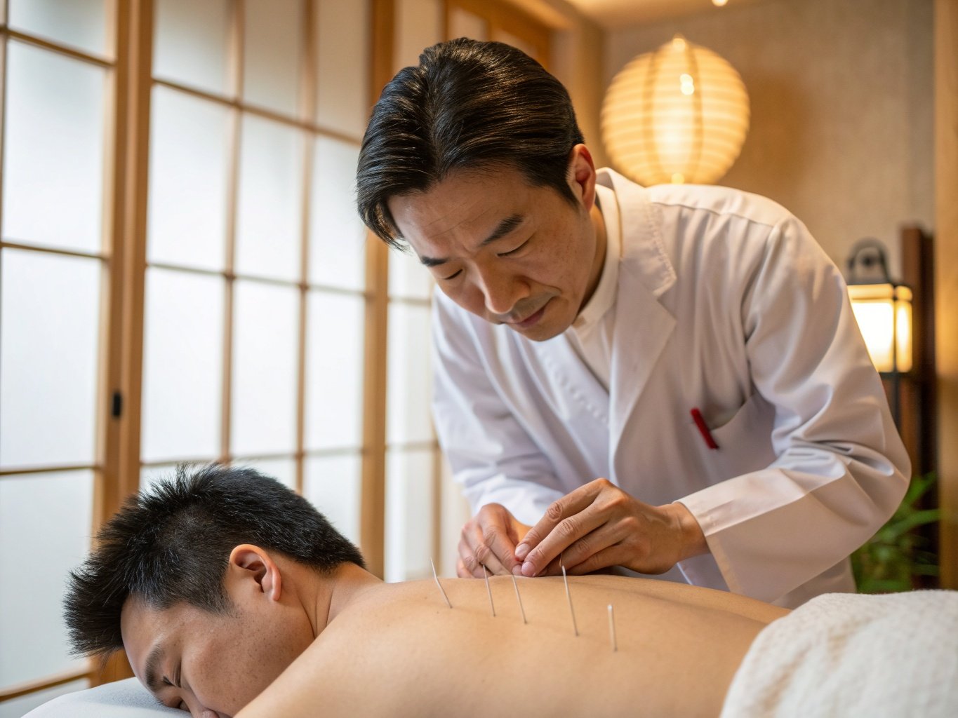 鍼灸施術の様子